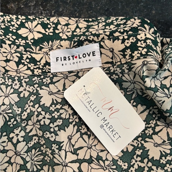 First Love green Puff Sleeve Midi Sundress - Picture 5 of 9